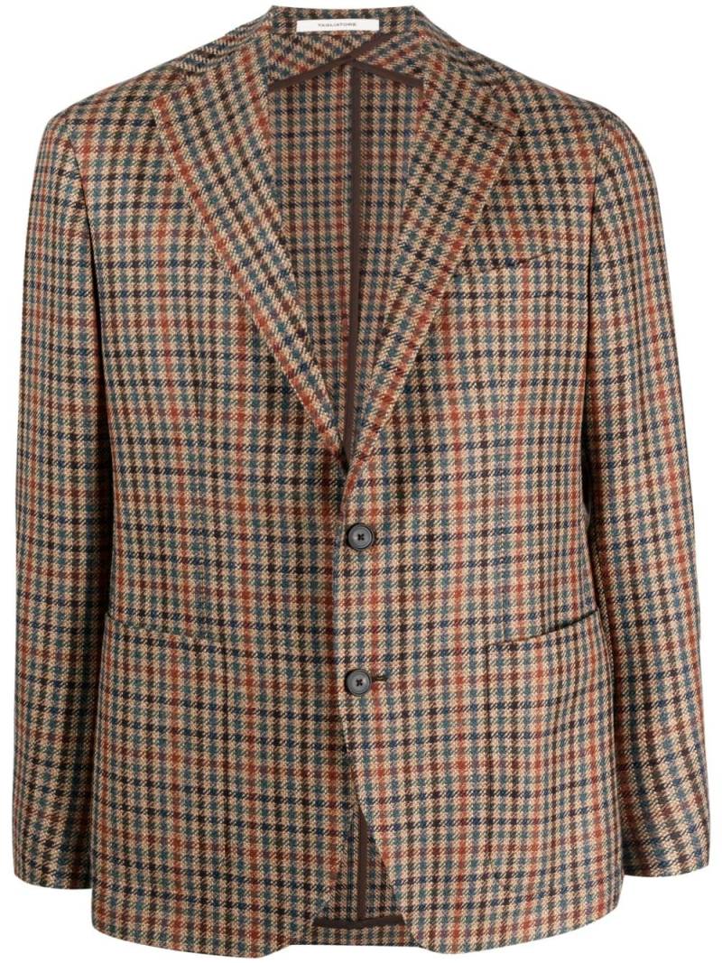 Tagliatore single-breasted check-pattern blazer - Brown von Tagliatore