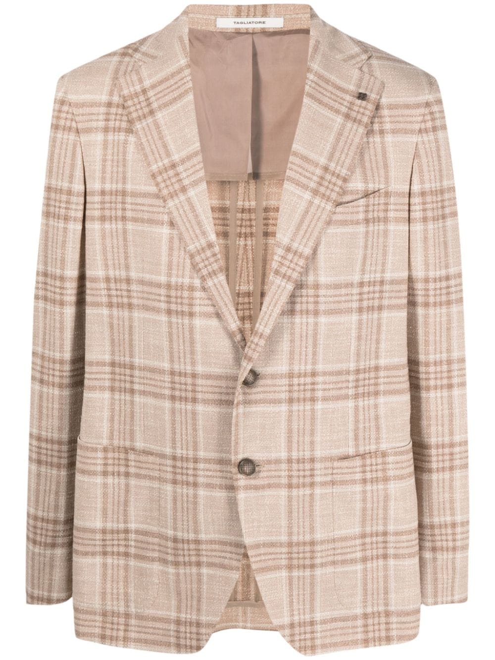 Tagliatore single-breasted check-pattern blazer - Brown von Tagliatore