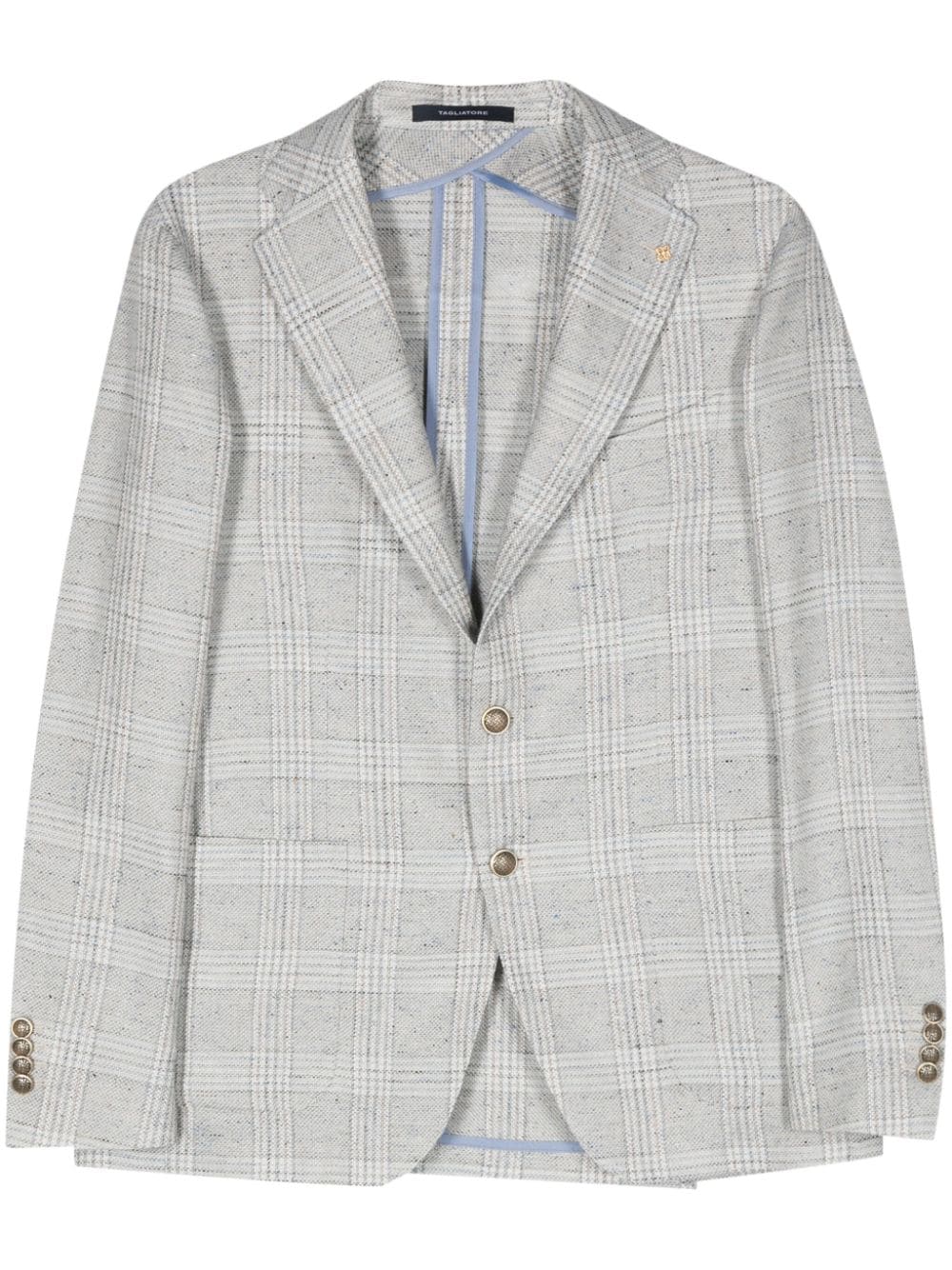 Tagliatore single-breasted checked blazer - Grey von Tagliatore