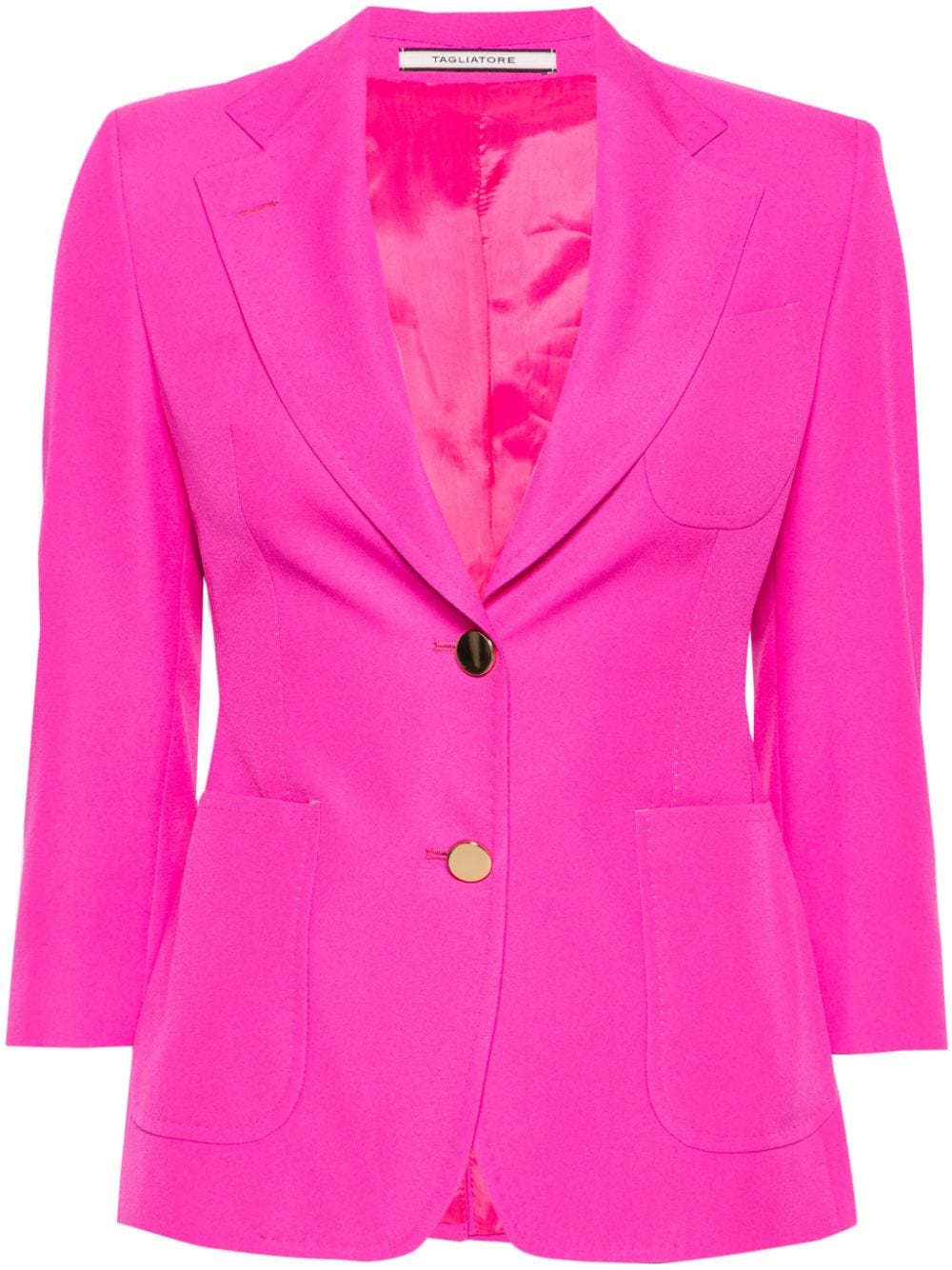 Tagliatore single-breasted crepe blazer - Pink von Tagliatore