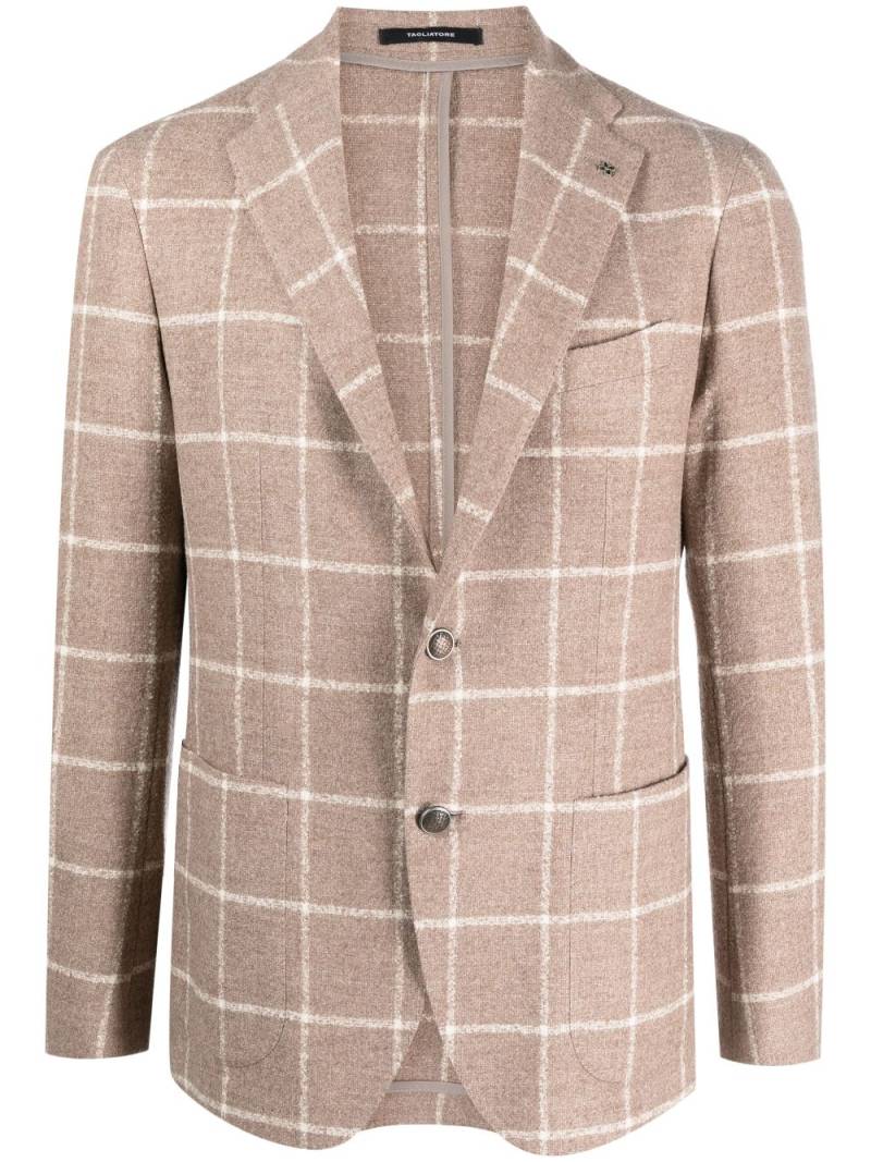 Tagliatore single-breasted grid-pattern blazer - Neutrals von Tagliatore