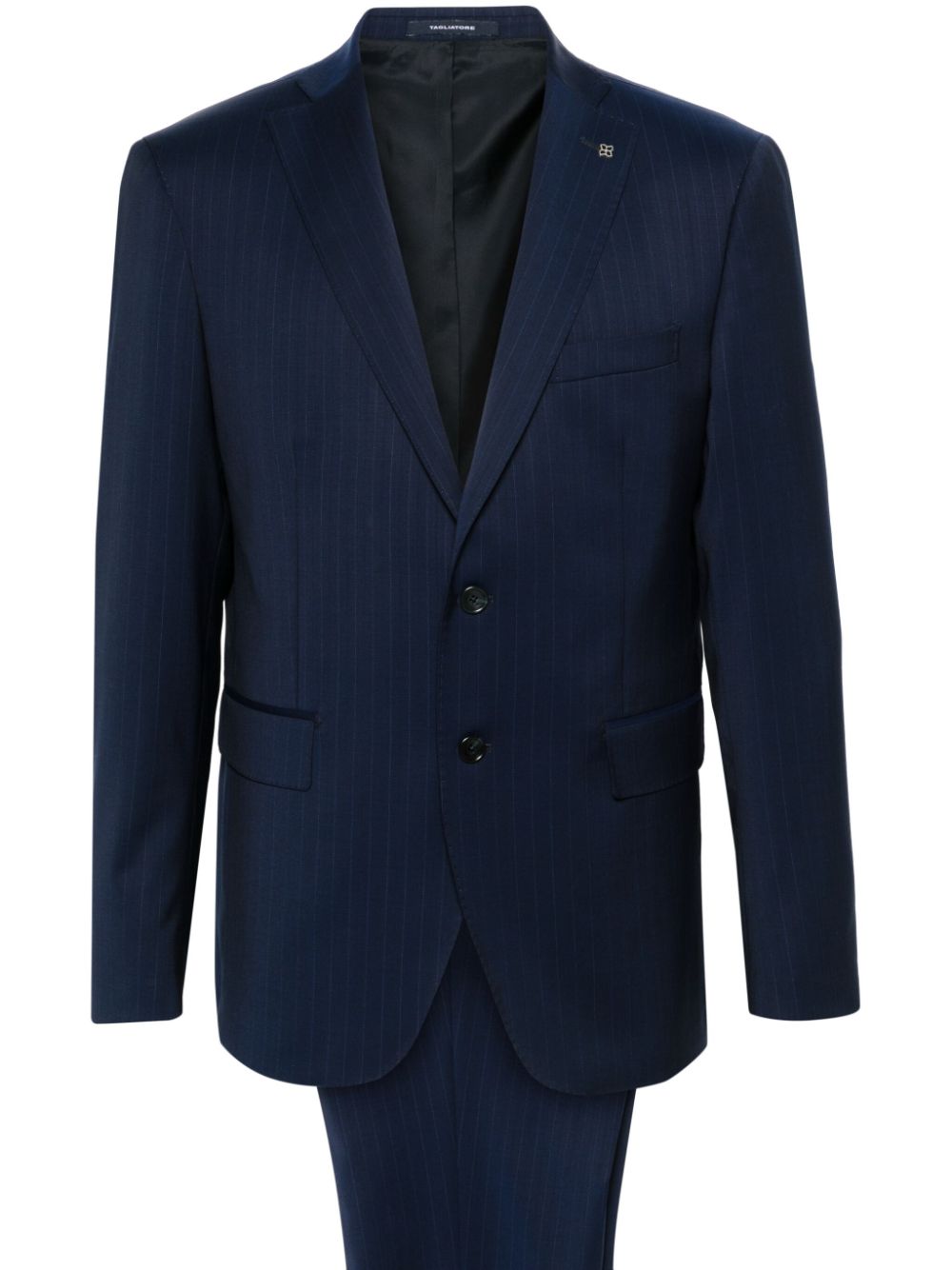 Tagliatore single-breasted pinstripe suit - Blue von Tagliatore