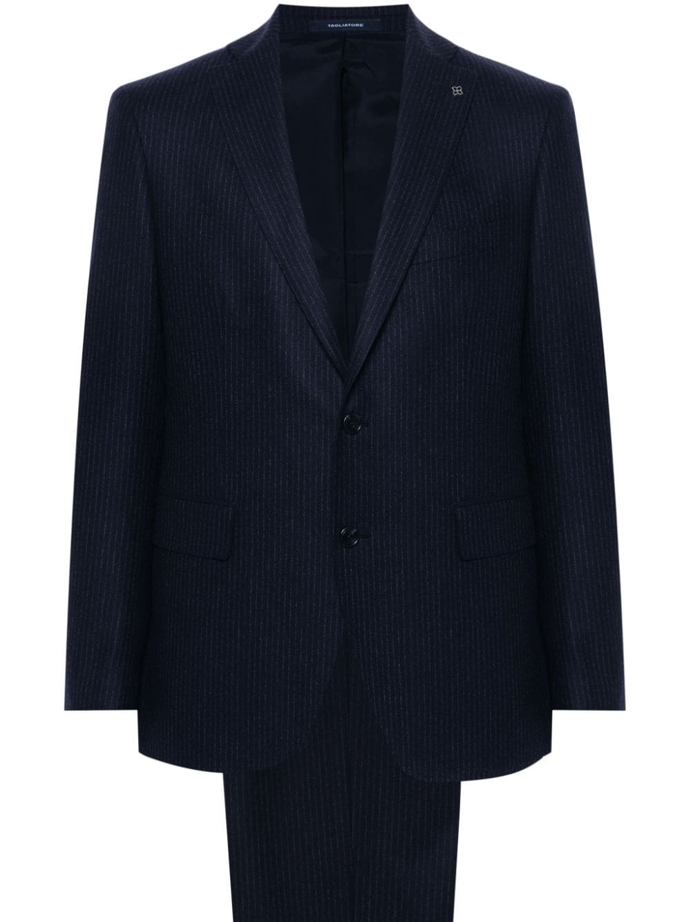 Tagliatore single-breasted pinstripe suit - Blue von Tagliatore