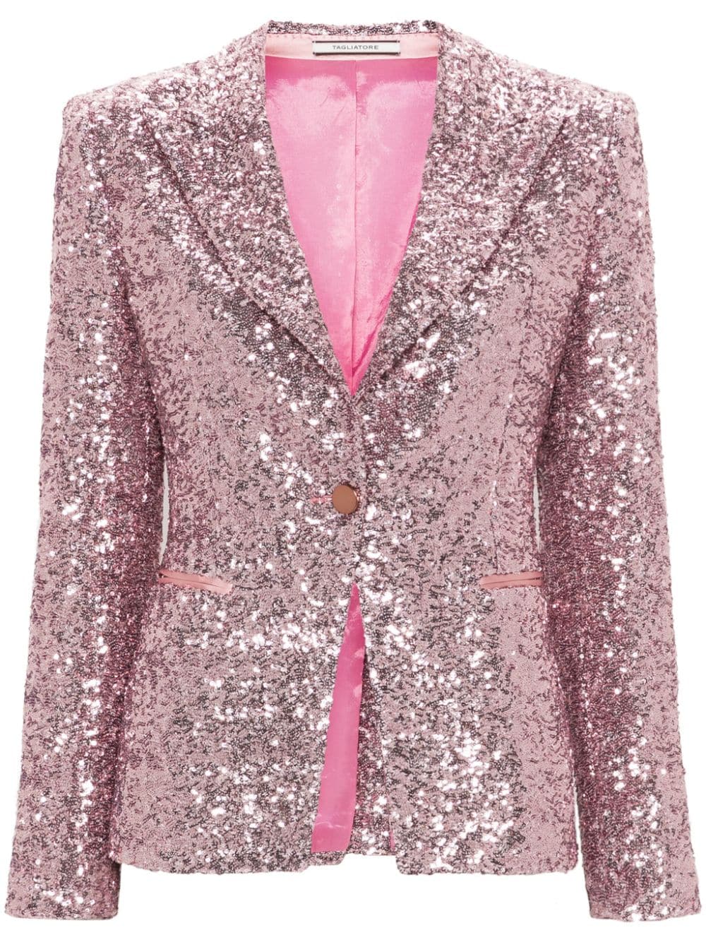 Tagliatore single-breasted sequin blazer - Pink von Tagliatore