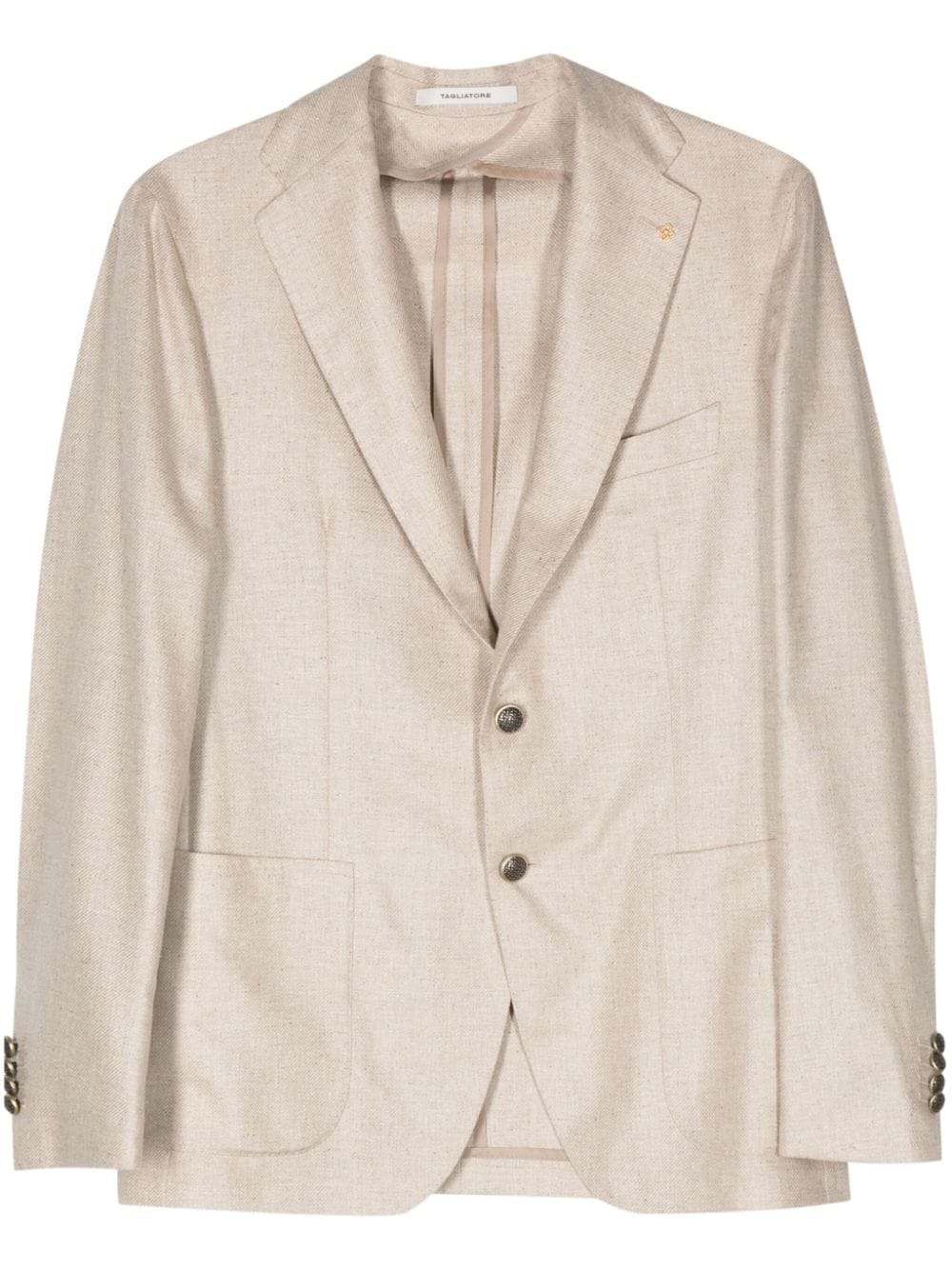 Tagliatore single-breasted silk blazer - Neutrals von Tagliatore