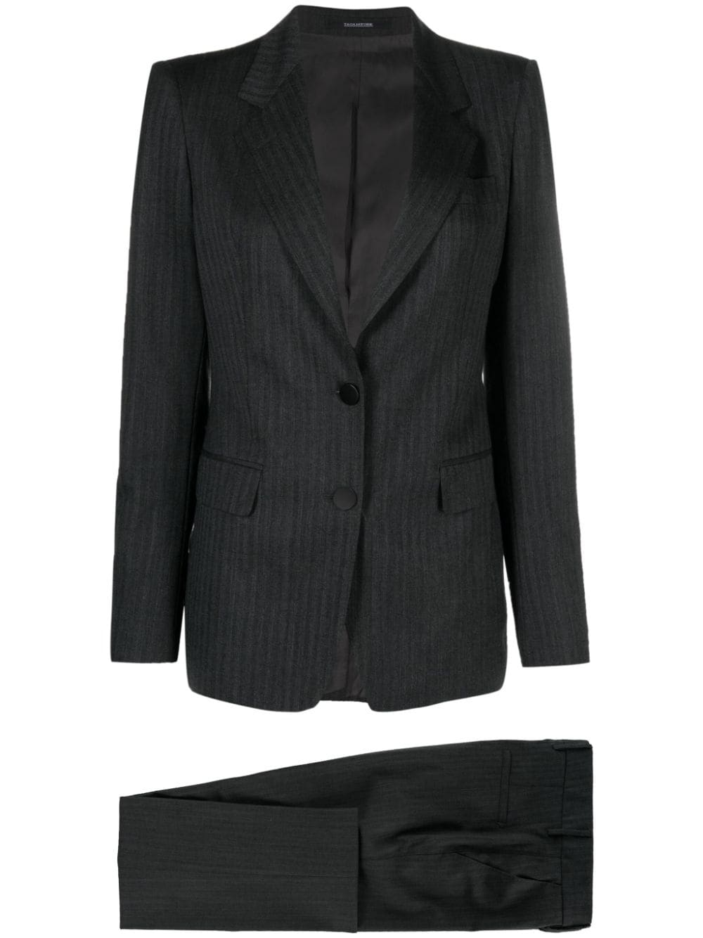 Tagliatore striped single-breasted suit - Grey von Tagliatore