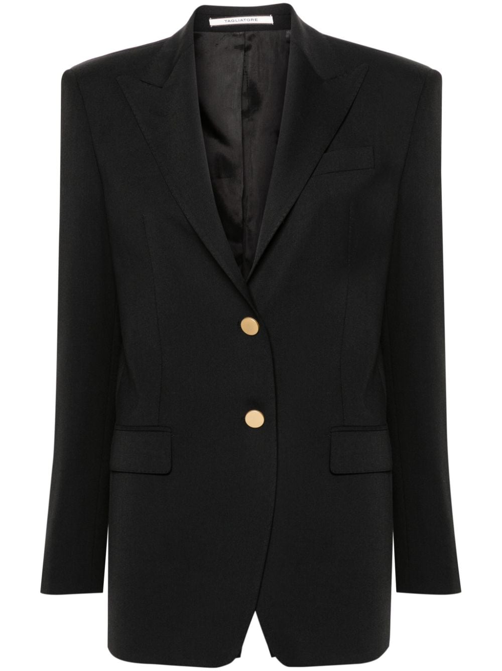 Tagliatore single-breasted twill blazer - Black von Tagliatore