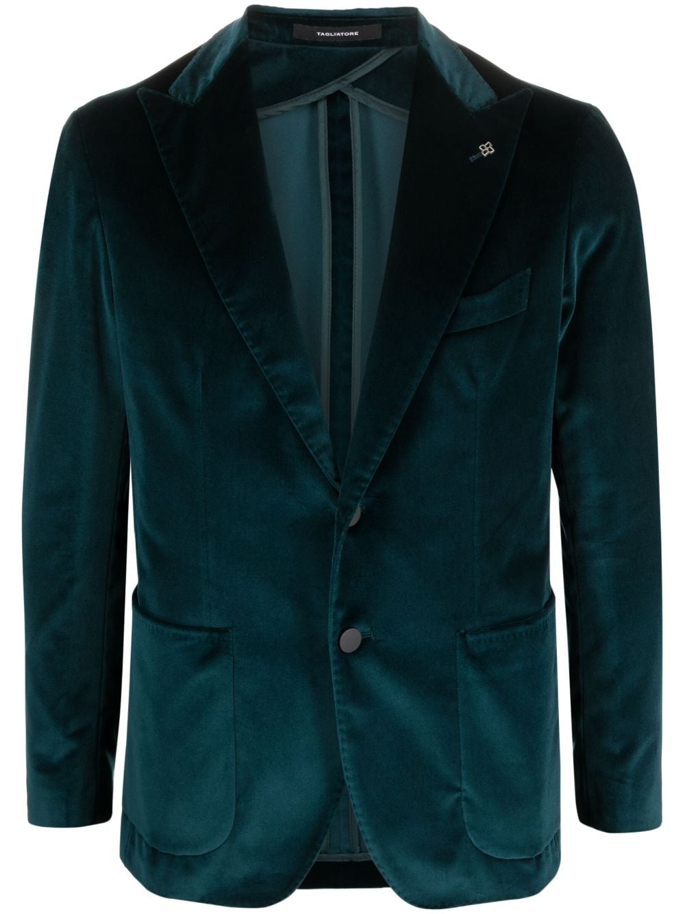 Tagliatore single-breasted velvet blazer - Green von Tagliatore