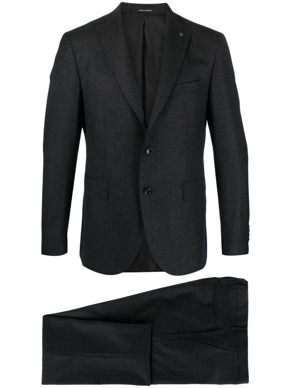 Tagliatore single-breasted virgin wool suit - Grey von Tagliatore