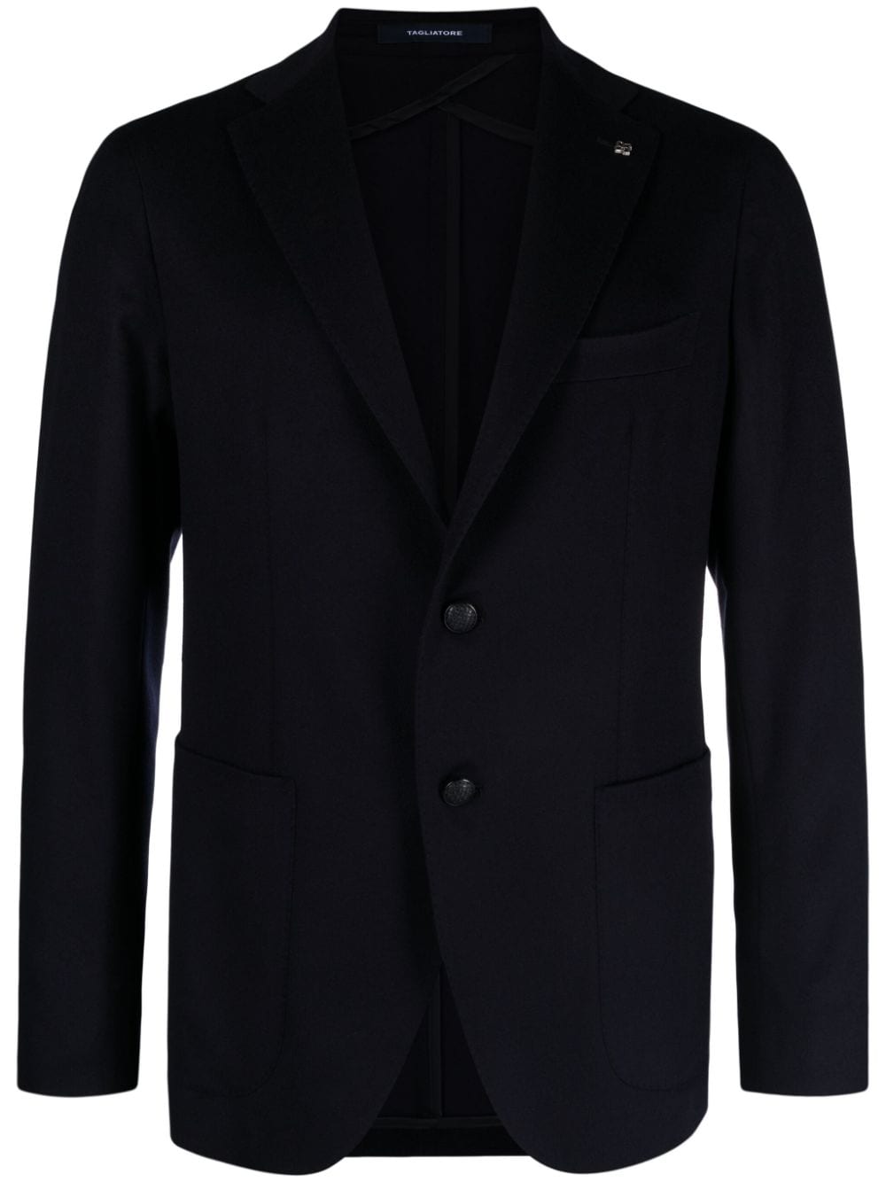 Tagliatore single-breasted wool blend blazer - Blue von Tagliatore