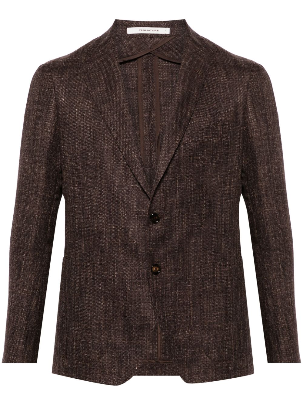 Tagliatore single-breasted wool blend blazer - Brown von Tagliatore