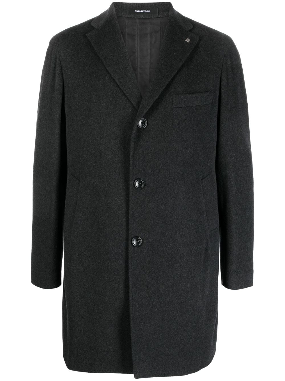Tagliatore single-breasted wool-blend coat - Grey von Tagliatore