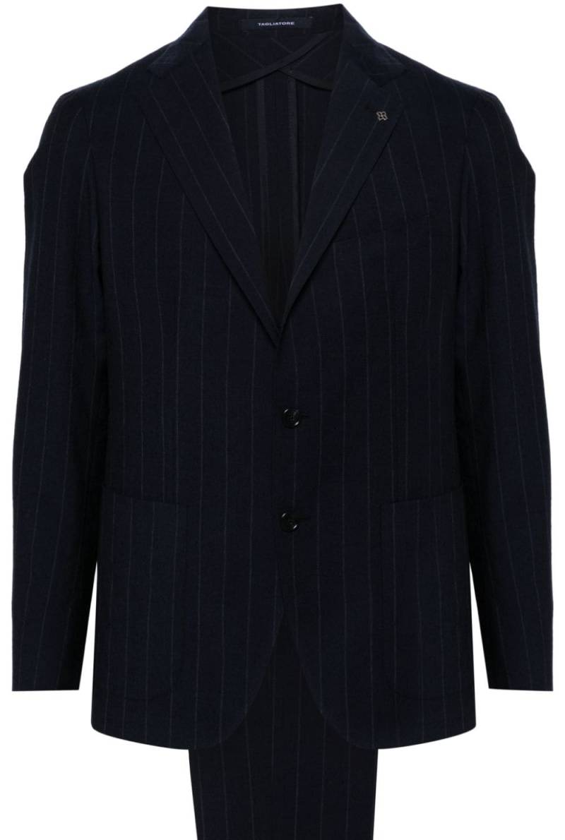 Tagliatore single-breasted wool suit - Blue von Tagliatore