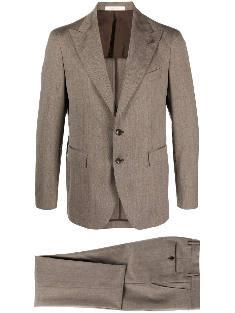 Tagliatore straight-leg single-breasted suit - Brown von Tagliatore