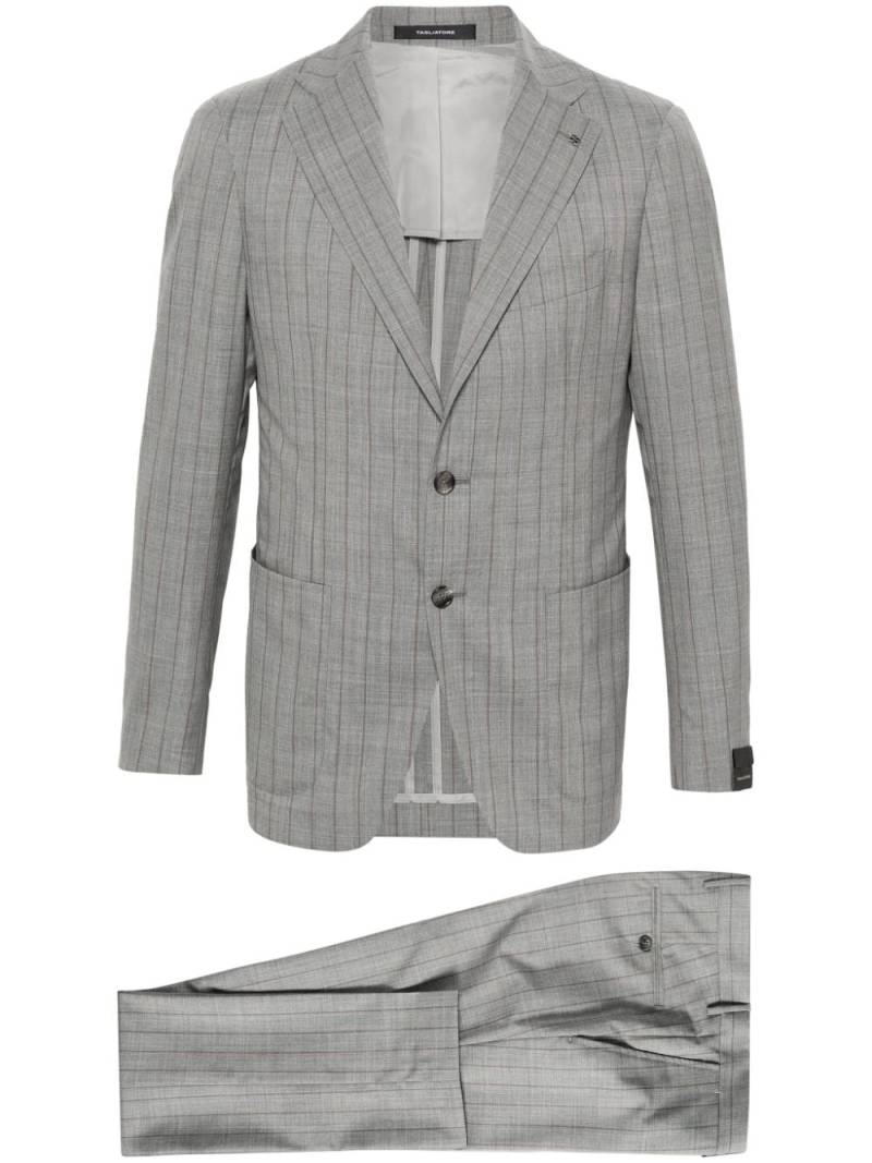 Tagliatore striped peak-lapels single-breasted suit - Grey von Tagliatore