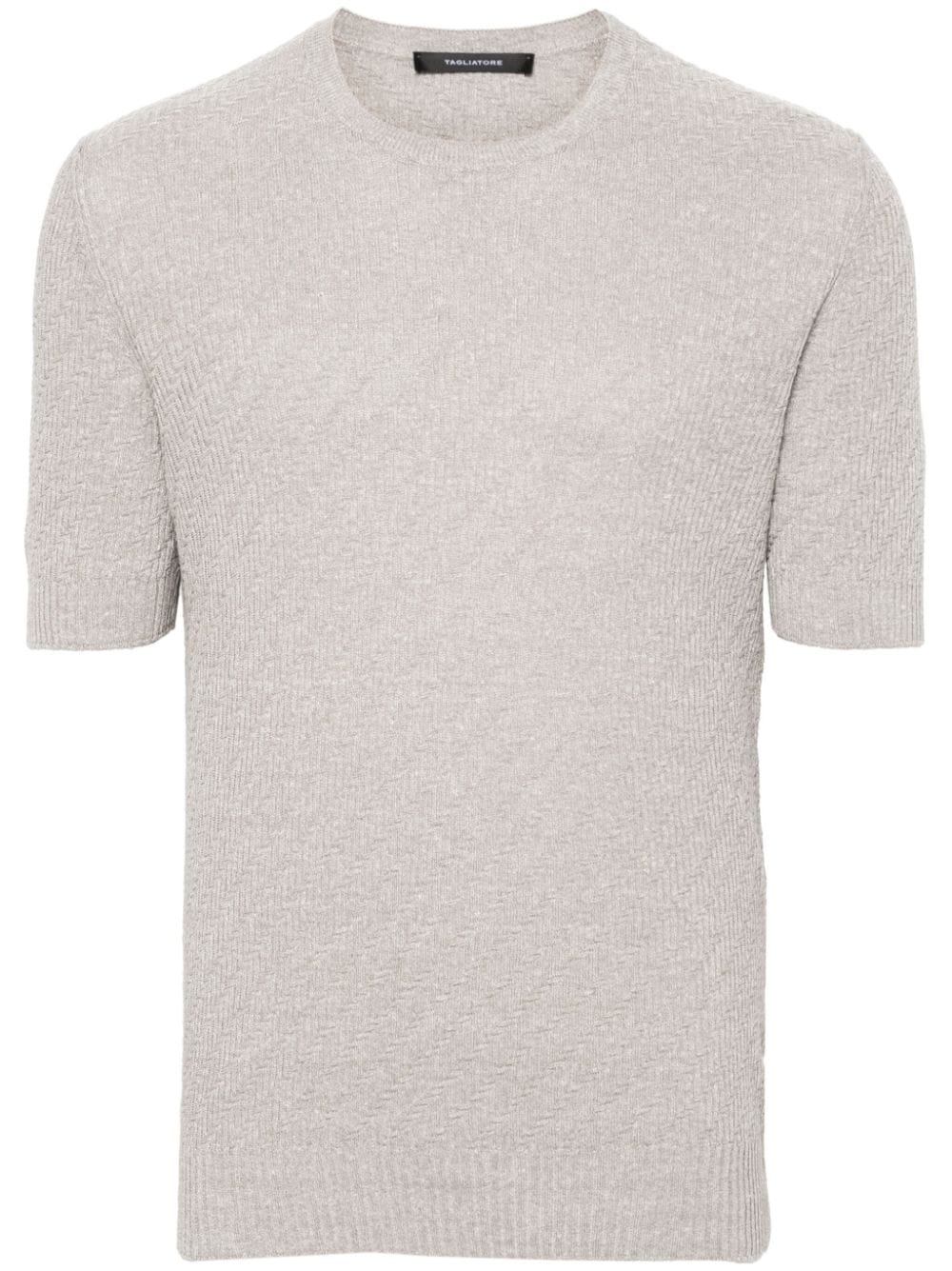 Tagliatore textured short-sleeved jumper - Neutrals von Tagliatore