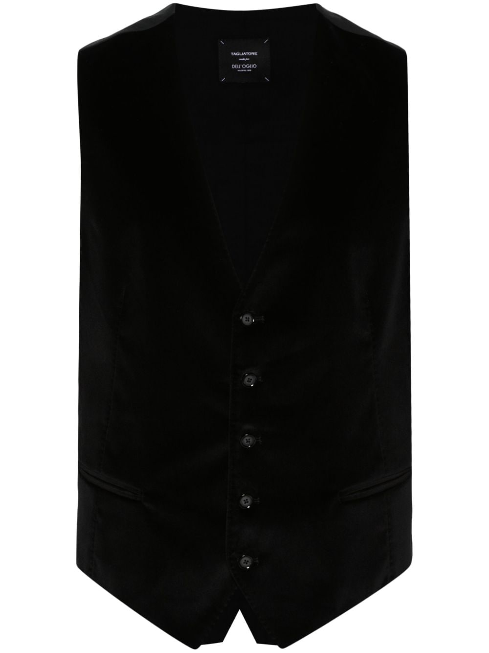 Tagliatore velvet panelled waistcoat - Black von Tagliatore