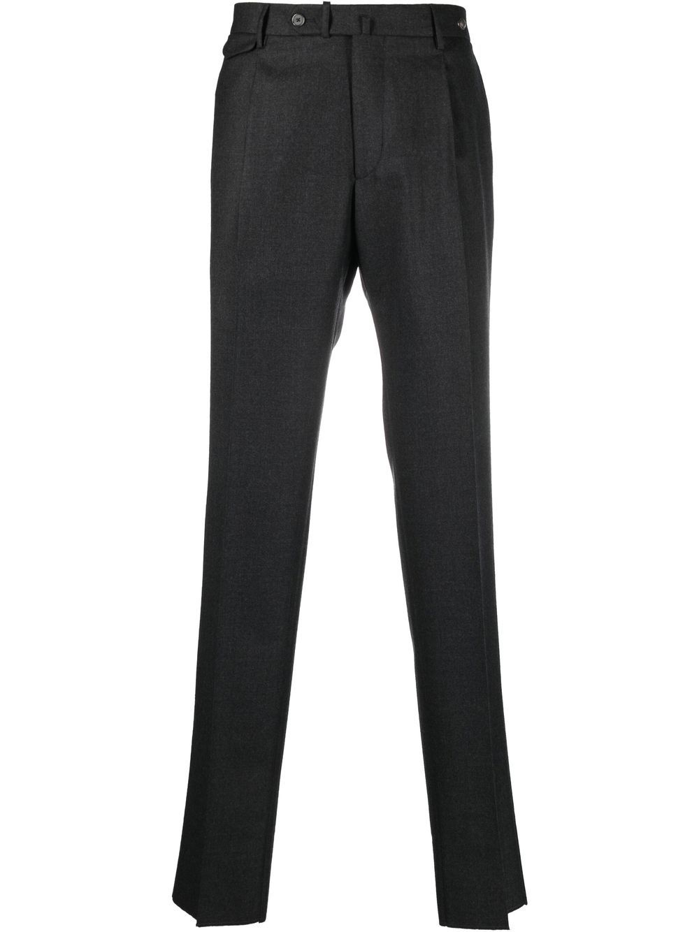 Tagliatore virgin-wool slim-cut trousers - Grey von Tagliatore