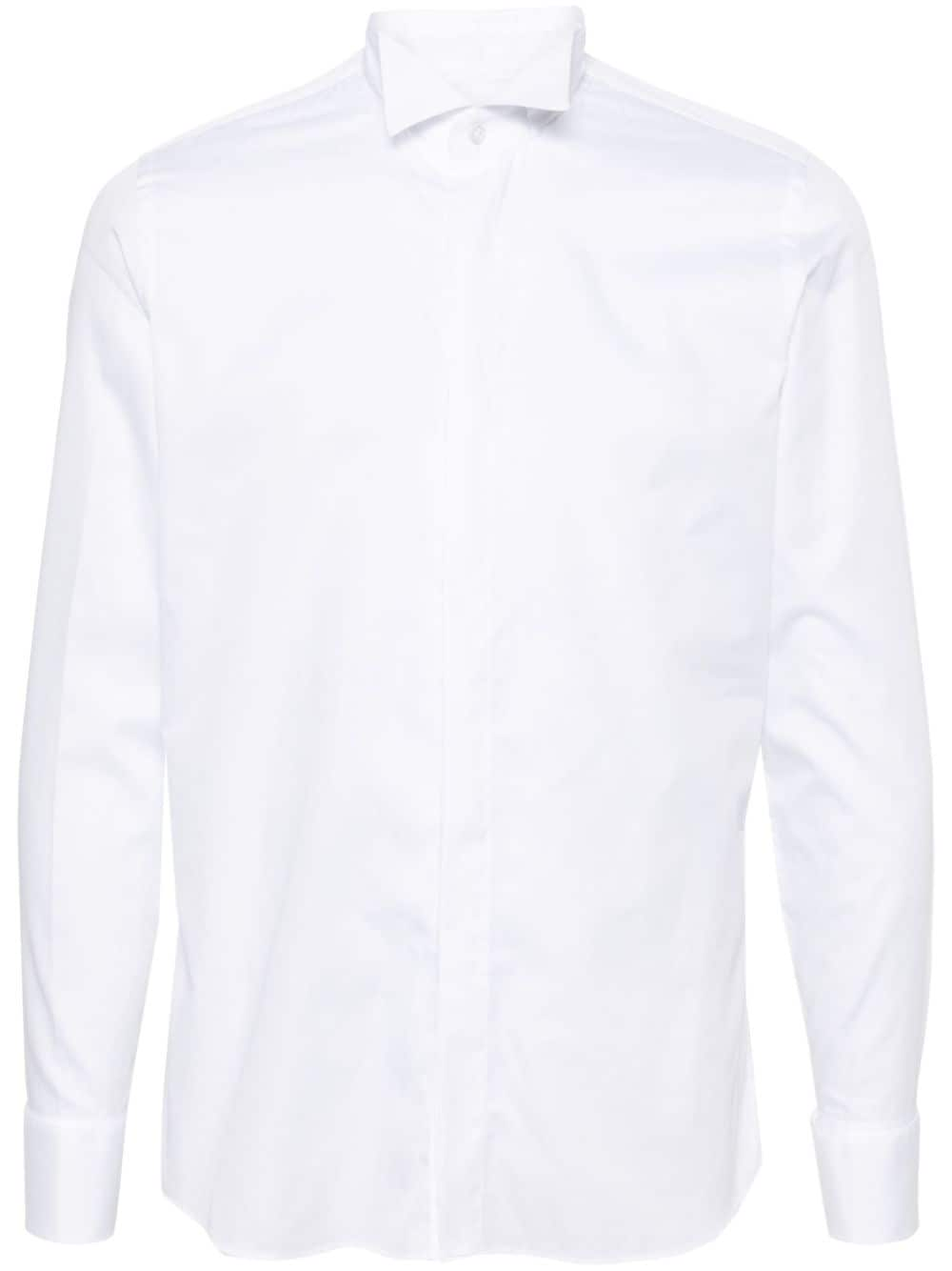 Tagliatore wingtip-collar cotton shirt - White von Tagliatore