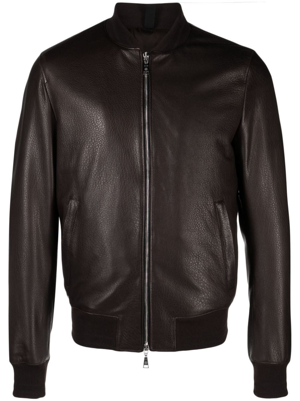 Tagliatore zip-up leather bomber jacket - Brown von Tagliatore