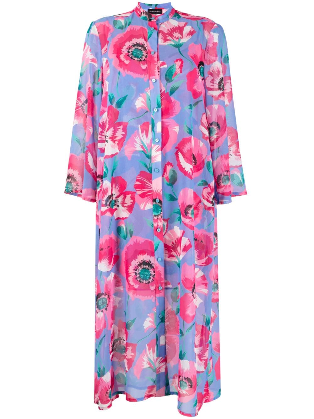 Talbot Runhof Homelie floral-print shirtdress - Blue von Talbot Runhof