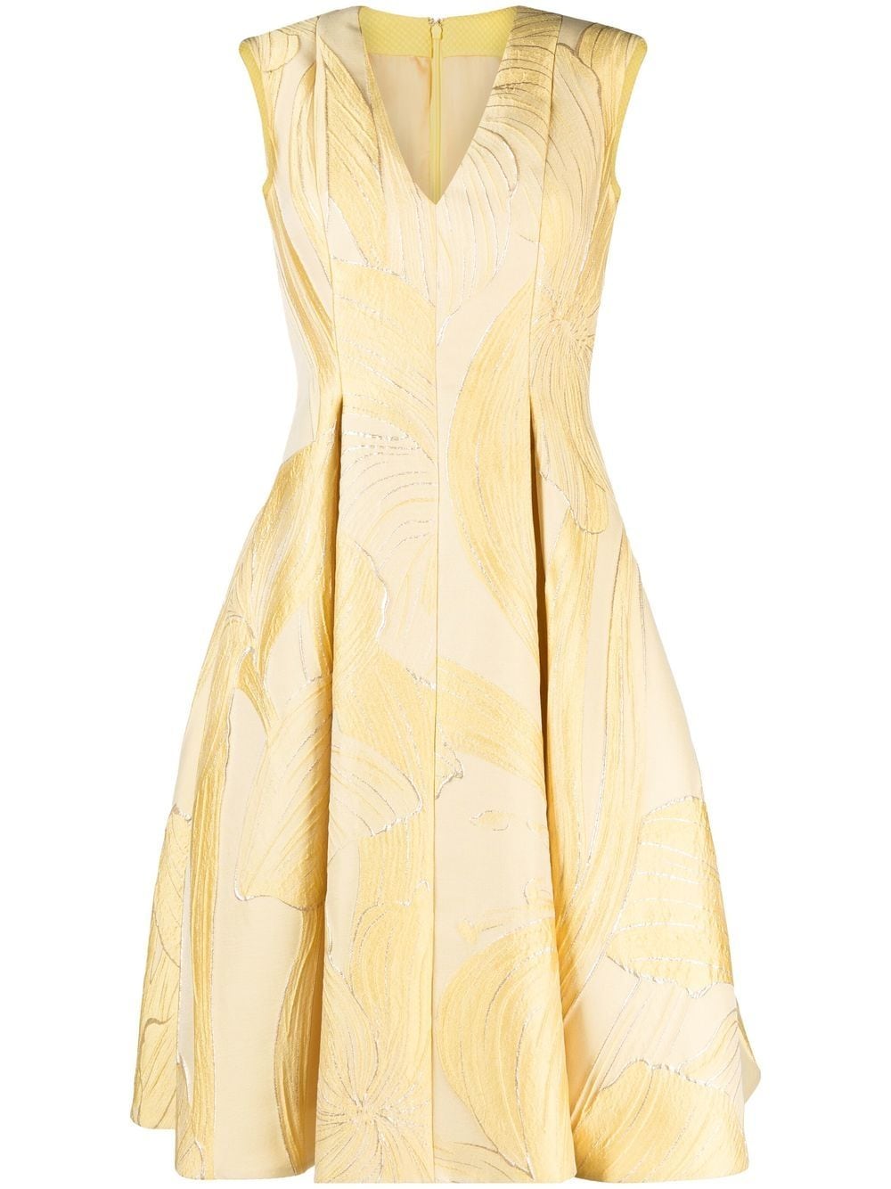 Talbot Runhof V-neck A-line dress - Yellow von Talbot Runhof