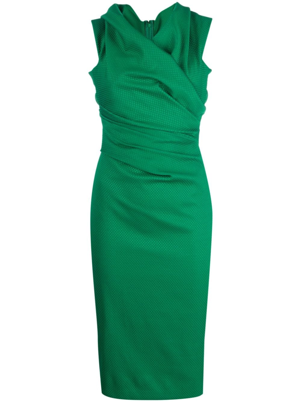 Talbot Runhof embroidered ruched dress - Green von Talbot Runhof