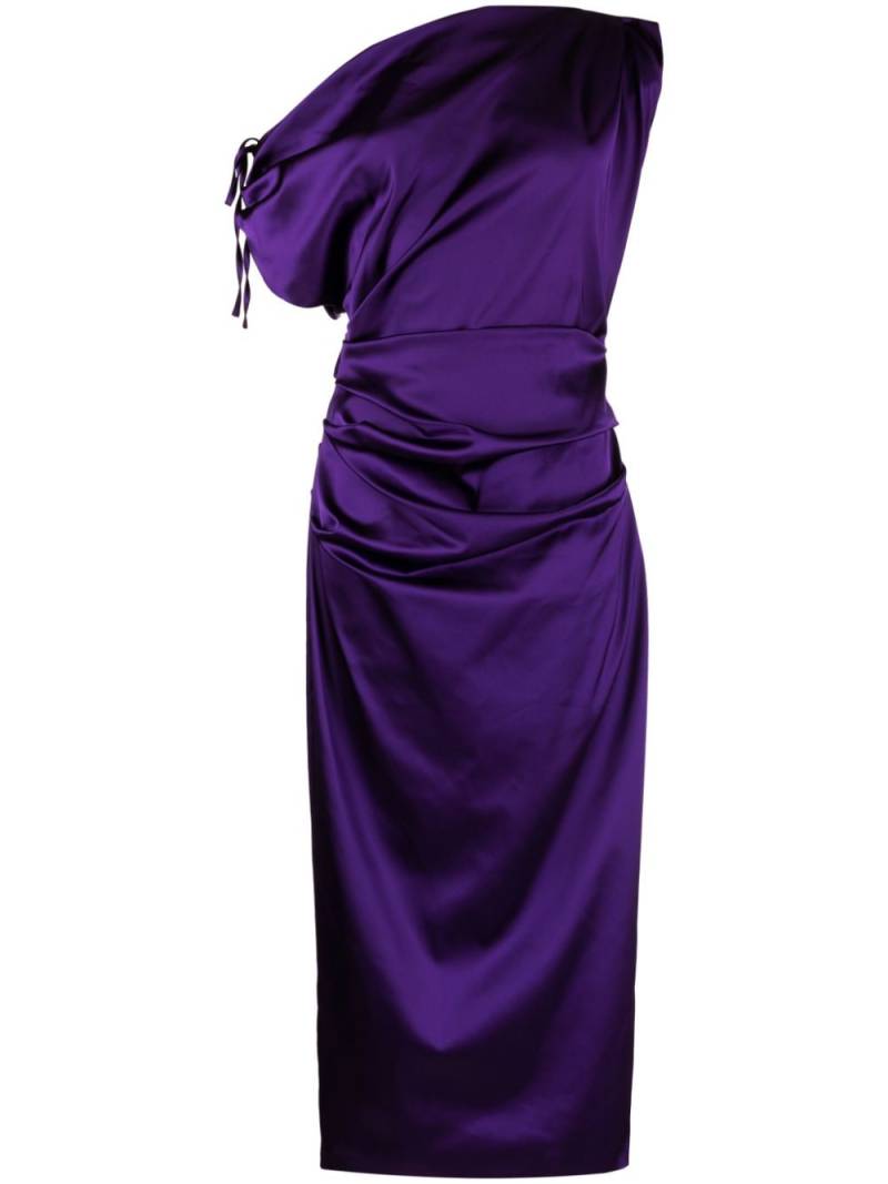 Talbot Runhof gathered satin minidress - Purple von Talbot Runhof