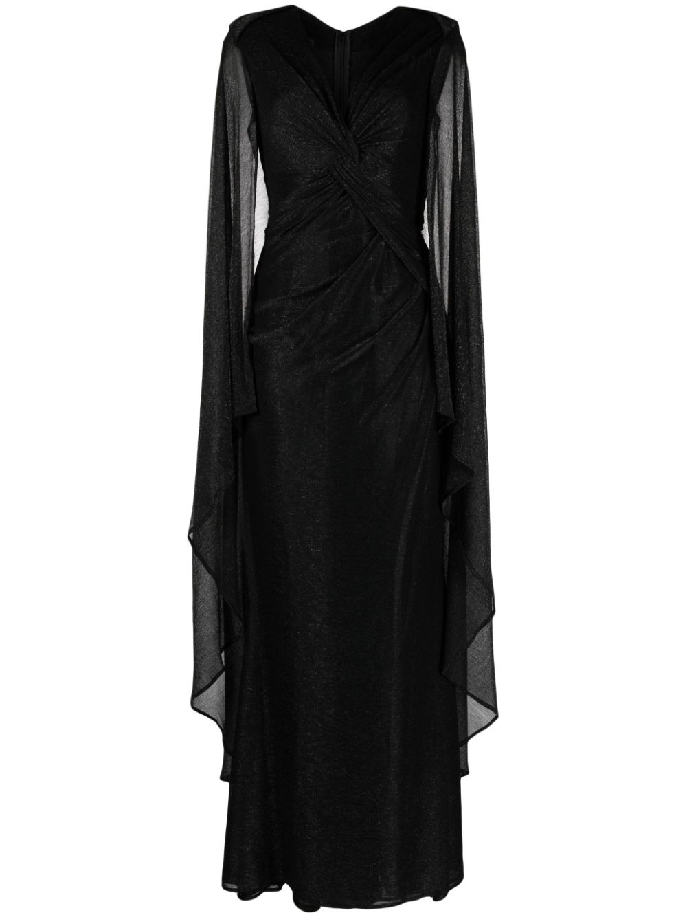 Talbot Runhof metallic V-neck dress - Black von Talbot Runhof