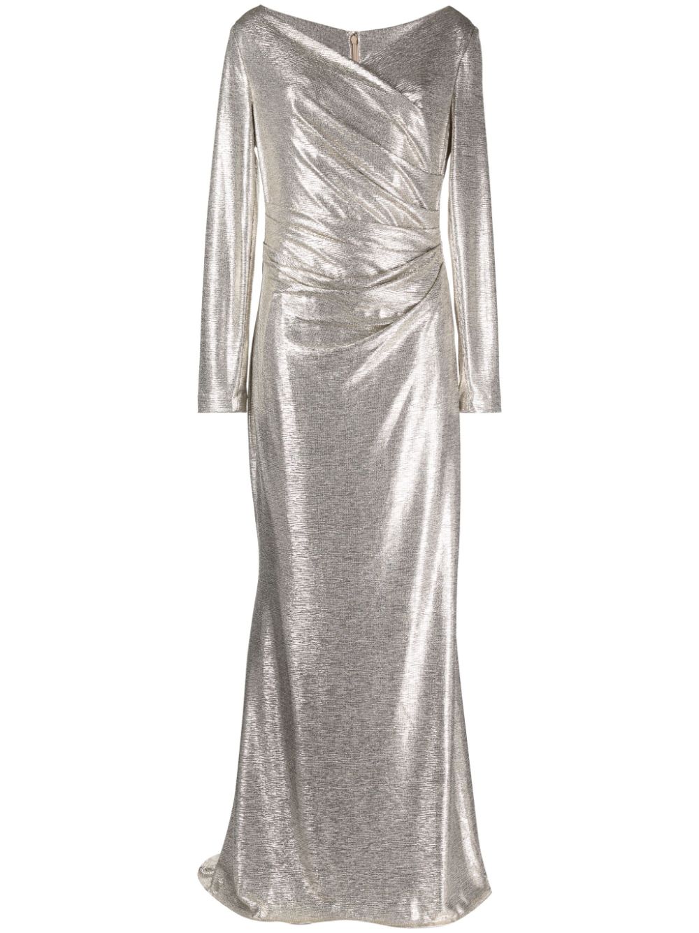 Talbot Runhof metallic gathered-detail gown - Gold von Talbot Runhof