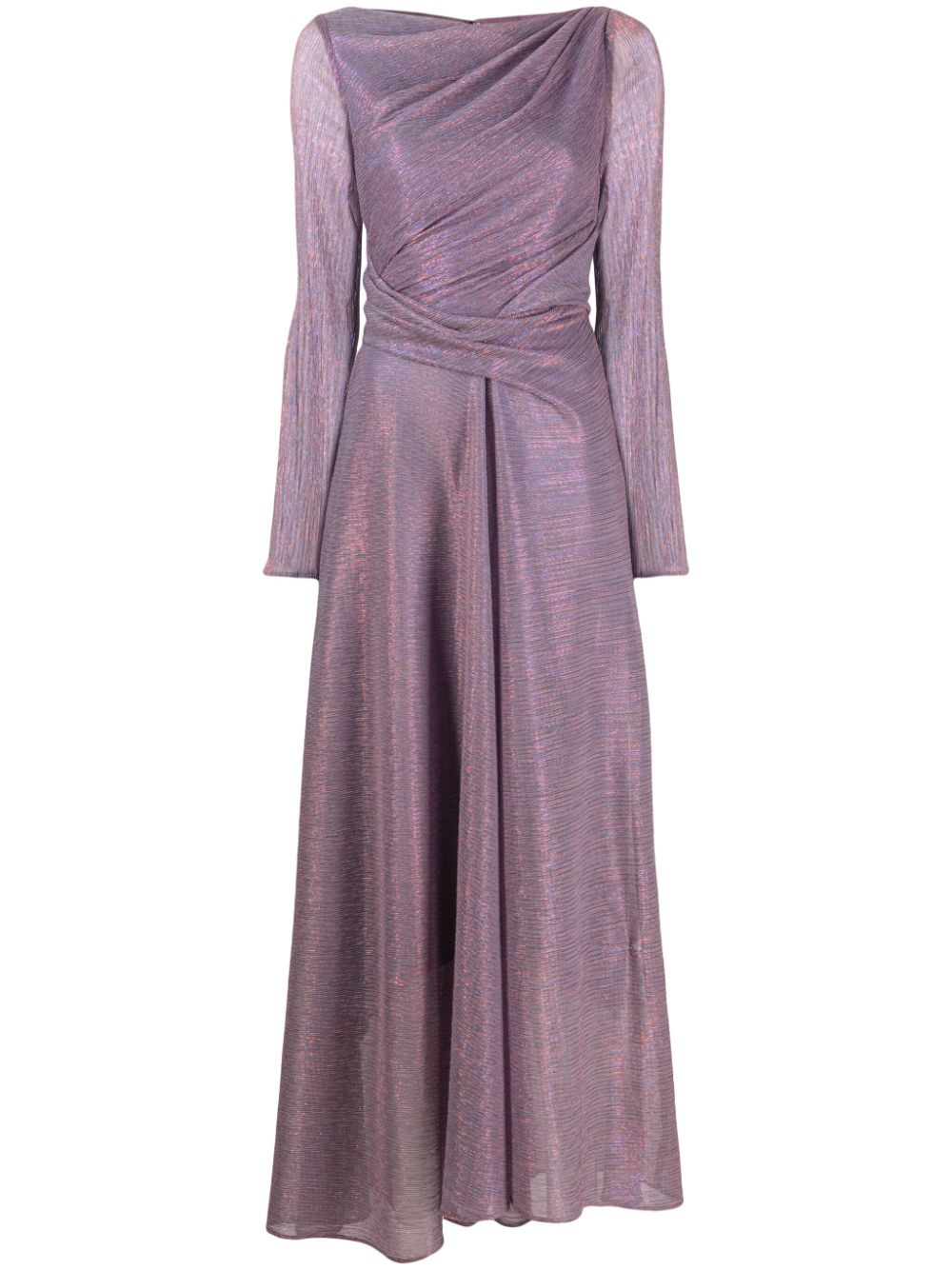 Talbot Runhof plissé lurex gown - Purple von Talbot Runhof