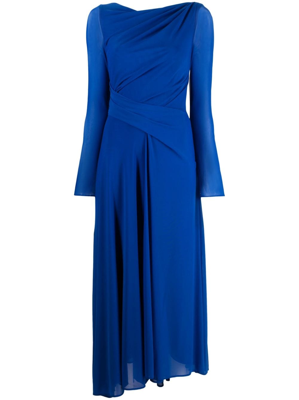 Talbot Runhof ruched long-sleeve gown - Blue von Talbot Runhof