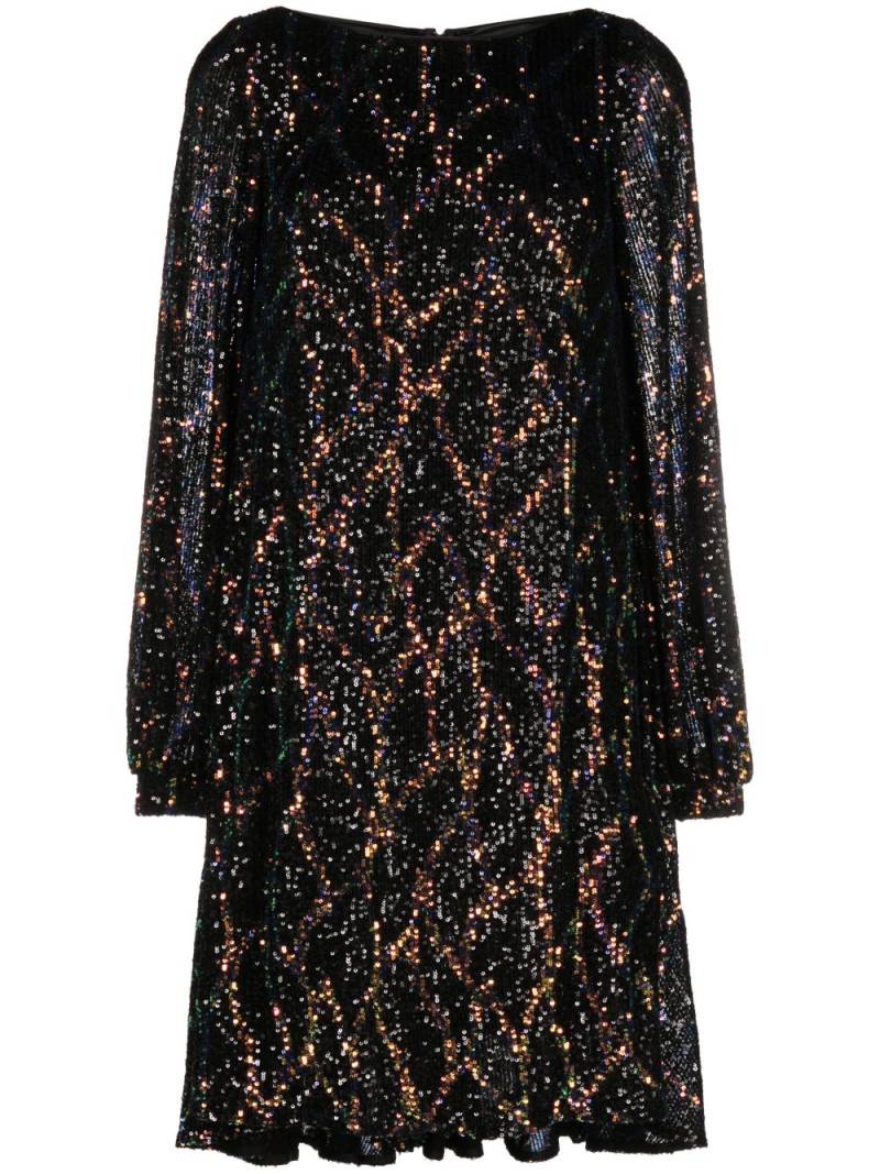 Talbot Runhof sequin-embellished long-sleeve dress - Black von Talbot Runhof