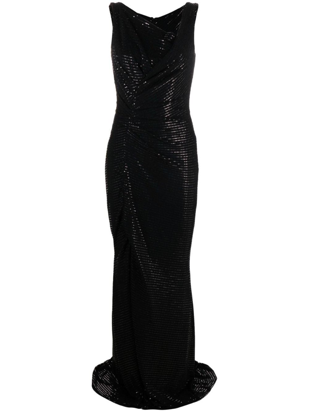 Talbot Runhof sequin-embellished sleeveless gown dress - Black von Talbot Runhof