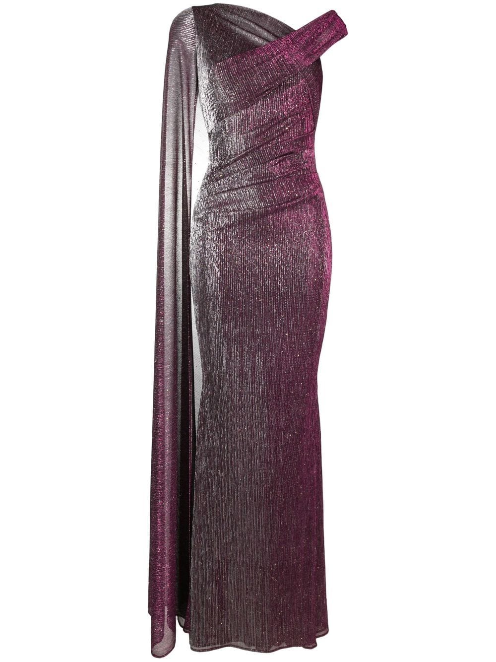 Talbot Runhof shimmery-finish single-sleeve gown - Pink von Talbot Runhof