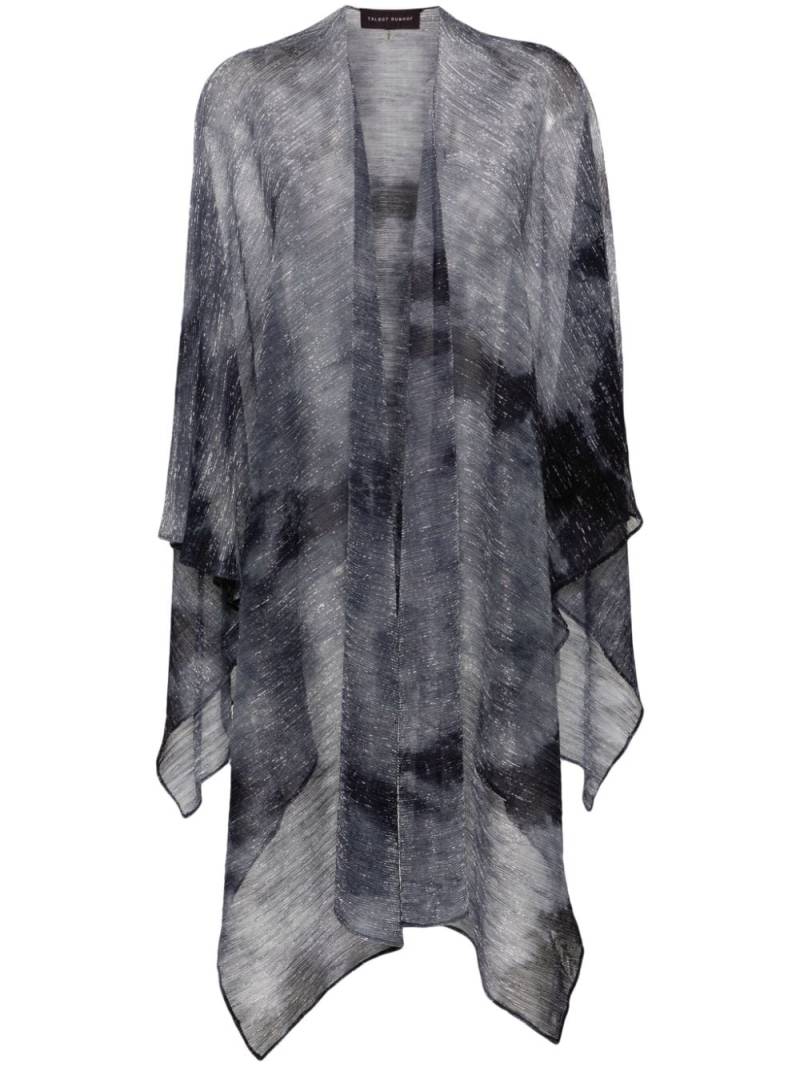 Talbot Runhof tie-dye lurex shawl - Blue von Talbot Runhof