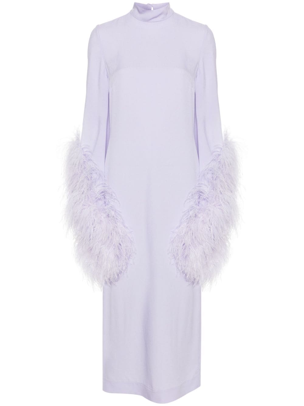 Taller Marmo Del Rio feather-trim dress - Purple von Taller Marmo