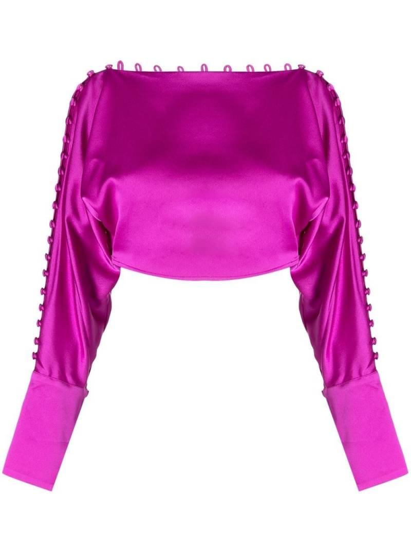 Taller Marmo Mila cropped button blouse - Purple von Taller Marmo