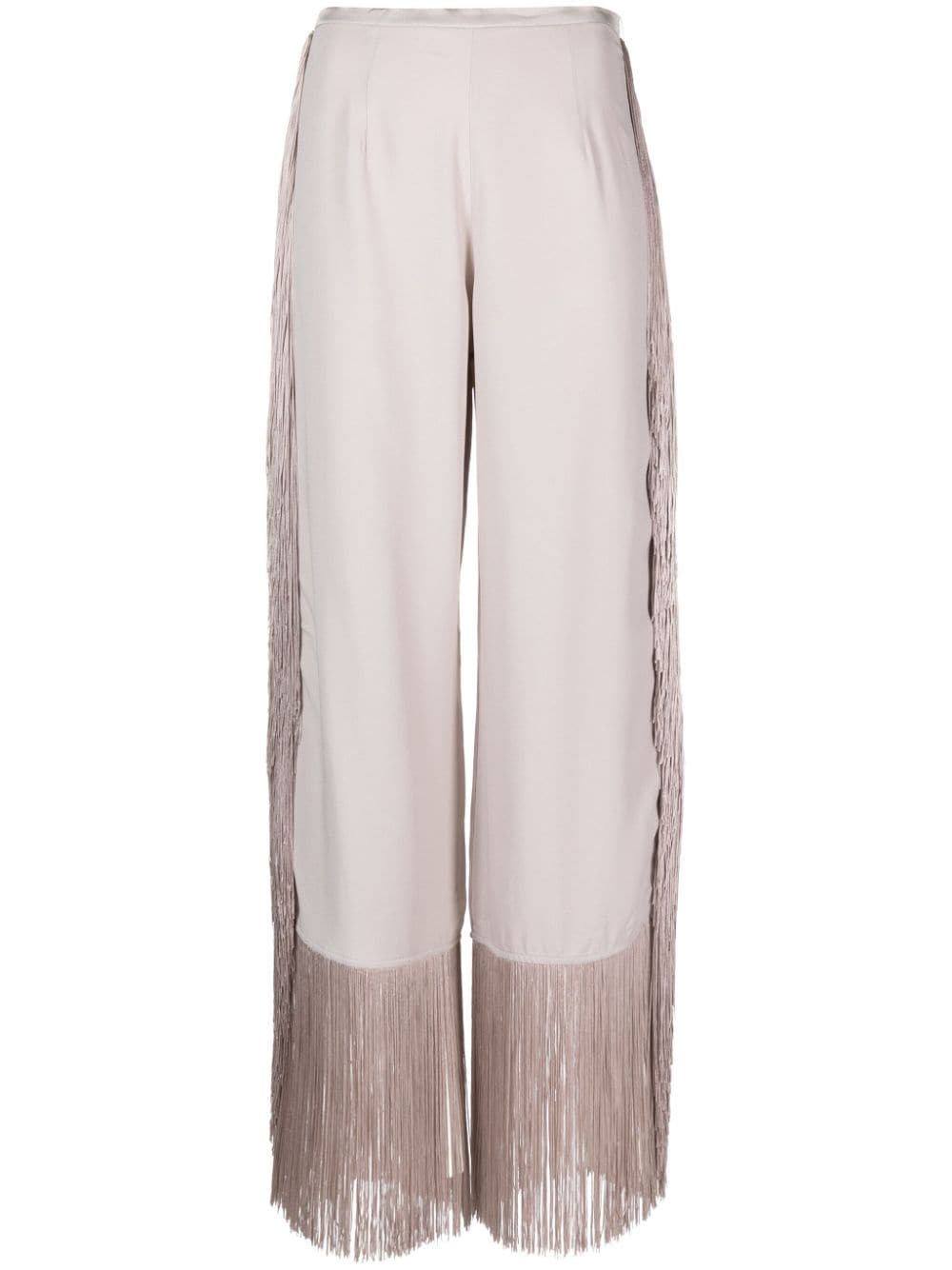 Taller Marmo Nevada fringed wide-leg trousers - Silver von Taller Marmo
