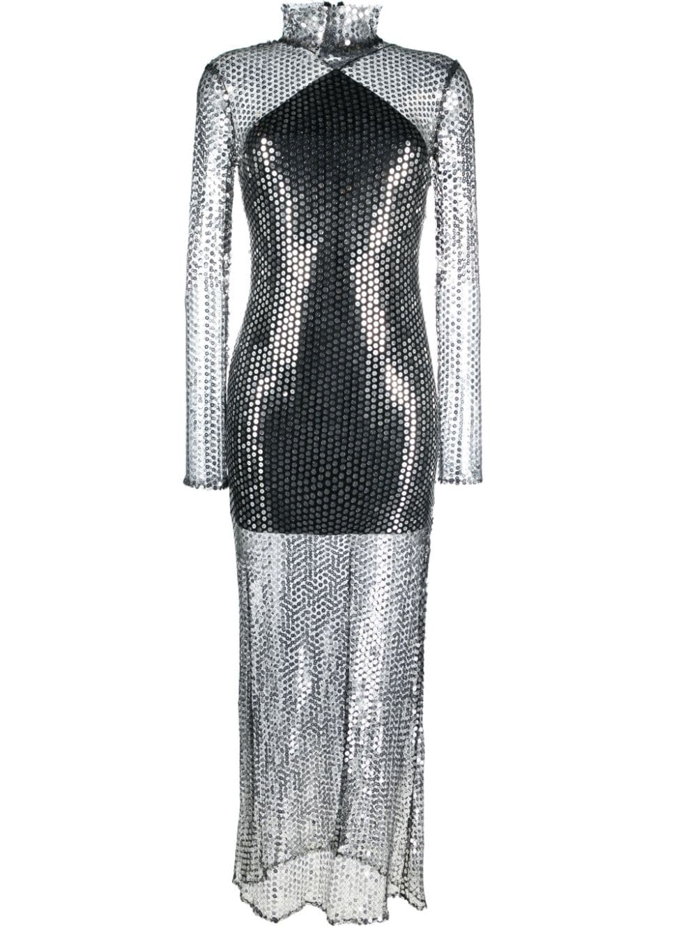 Taller Marmo Tina sequinned maxi dress - Silver von Taller Marmo