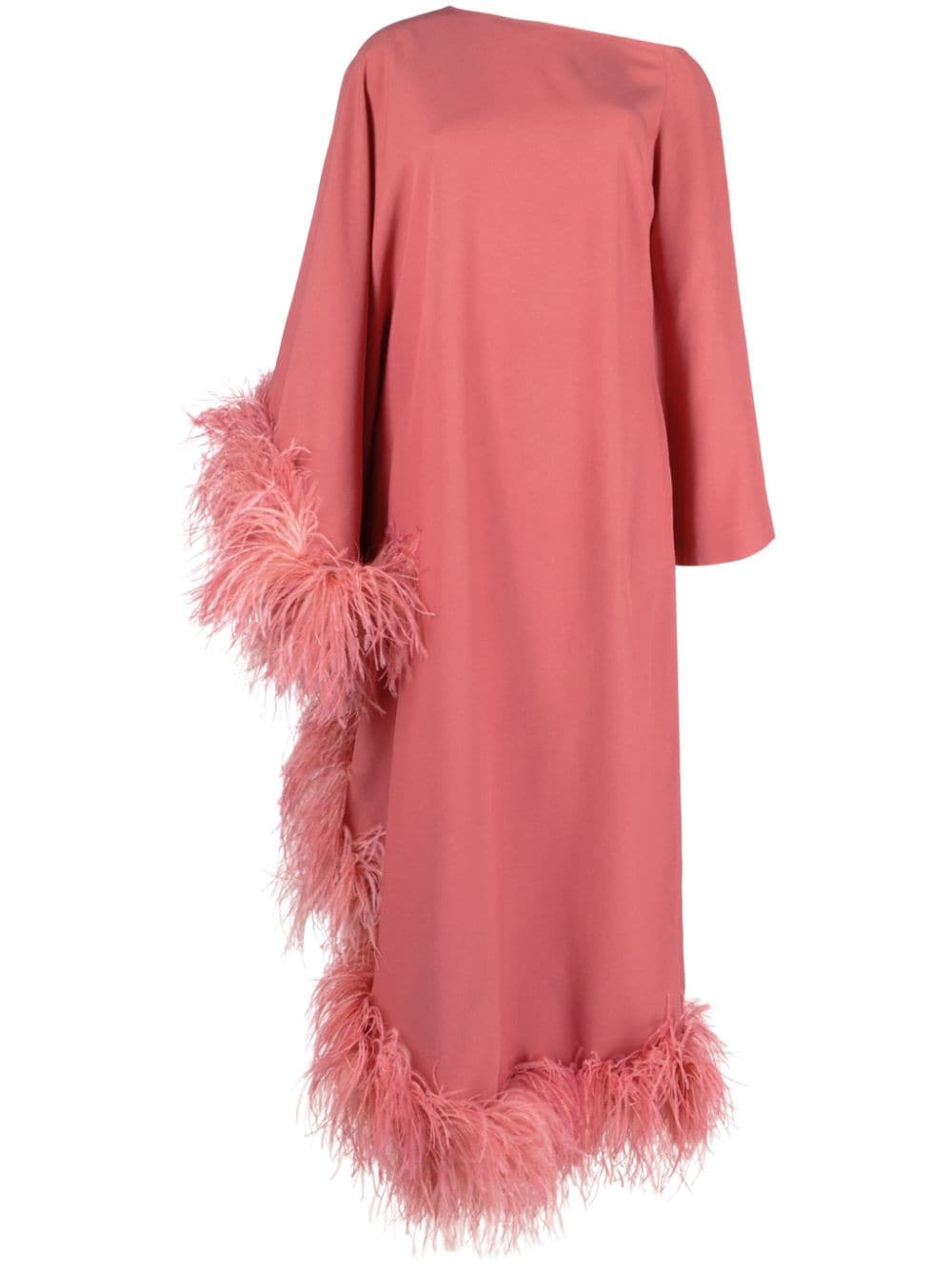 Taller Marmo Ubud Extravaganza feather-trim maxi dress - Pink von Taller Marmo