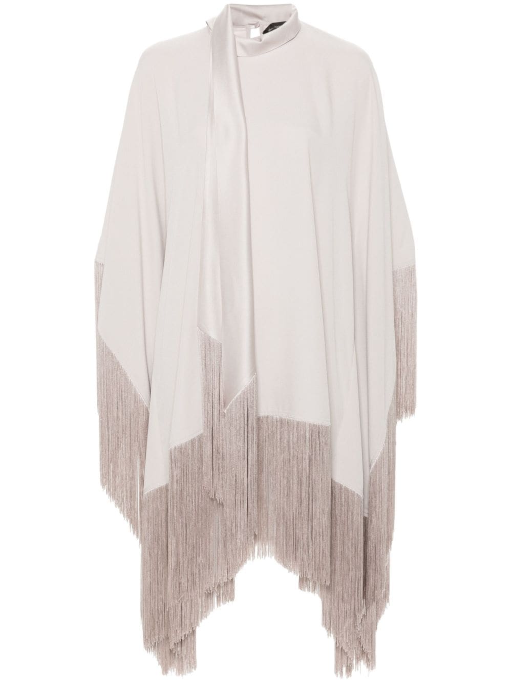 Taller Marmo fringe-detail midi dress - Grey von Taller Marmo