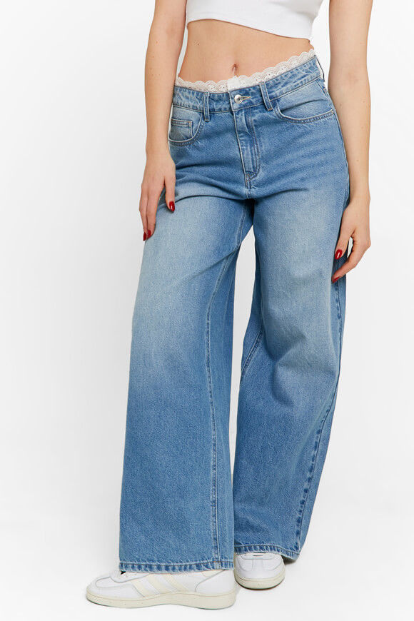 Tally Weijl Baggy Fit Jeans | Medium Blue Denim | Damen  | 32 von Tally Weijl