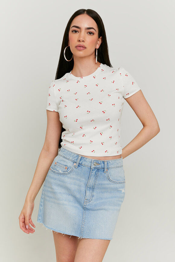 Tally Weijl Crop T-Shirt | Offwhite | Damen  | M von Tally Weijl