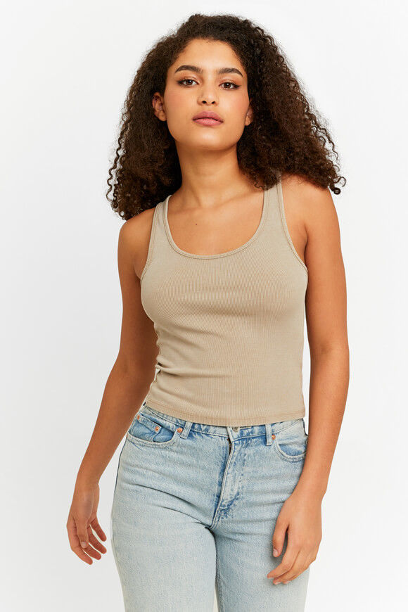 Tally Weijl Geripptes Tanktop | Beige | Damen  | XS von Tally Weijl