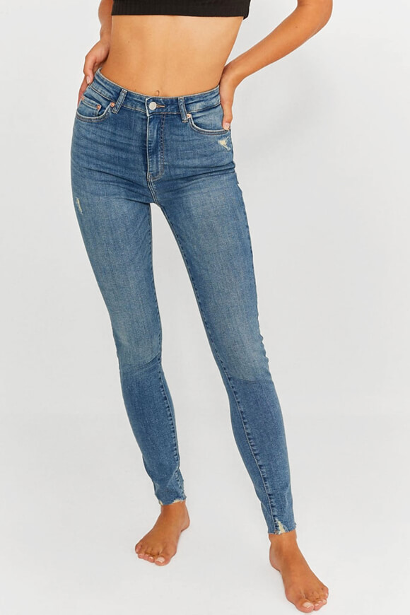 Tally Weijl High Waist Skinny Jeans | Blue Medium | Damen  | 34 von Tally Weijl