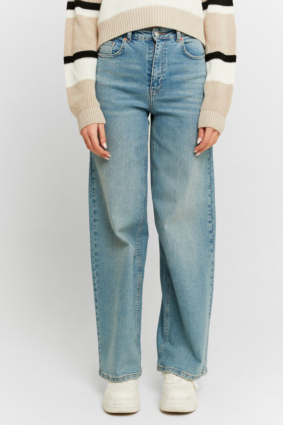 Tally Weijl High Waist Wide Leg Jeans | Blue Medium Wash | Damen  | 38 von Tally Weijl