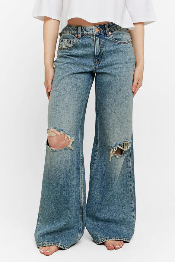 Tally Weijl Wide Leg Jeans | Blue Denim | Damen  | 40 von Tally Weijl