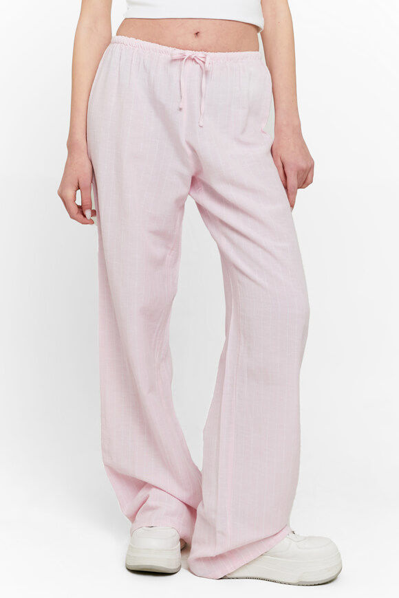 Tally Weijl Wide Leg Leinenhose | Pink + White | Damen  | 40 von Tally Weijl