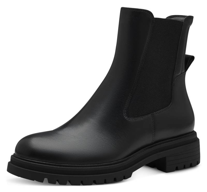 Tamaris Chelseaboots, Blockabsatz, Combat-Boots, Stiefelette mit Stretcheinsatz von Tamaris
